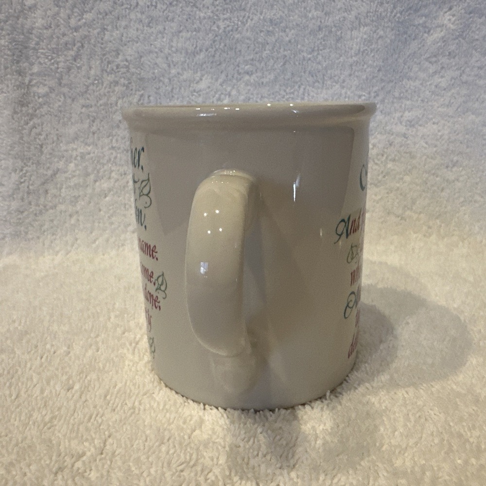 HALLMARK Mug Mates 1987 Lord's Prayer Double Sided Coffee Mug 3.5x3" - Picture 2 of 7